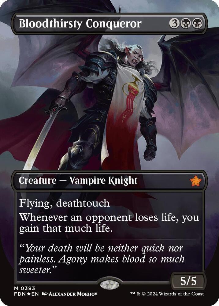 Bloodthirsty Conqueror (Borderless) (Mana Foil) 383 card from Foundations