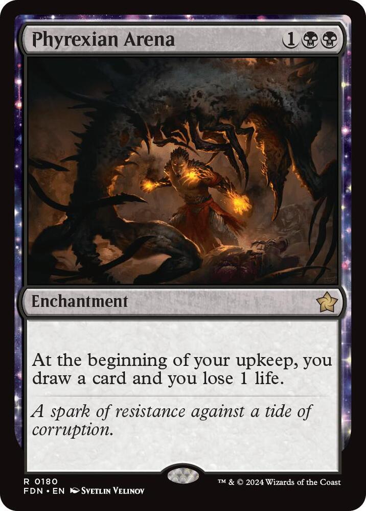 Phyrexian Arena 180 card from Foundations