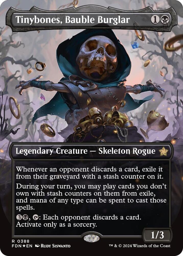 Tinybones, Bauble Burglar (Borderless) (Mana Foil) 388 card from Foundations