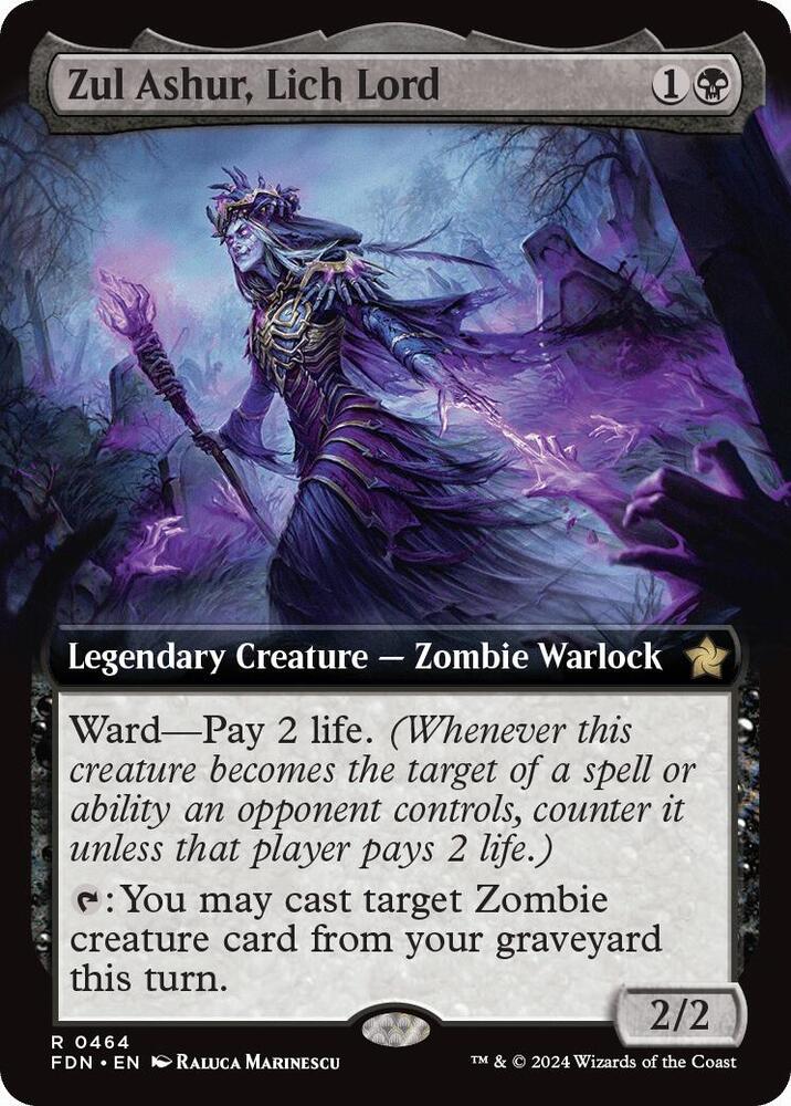 Zul Ashur, Lich Lord (Extended Art) 464 card from Foundations