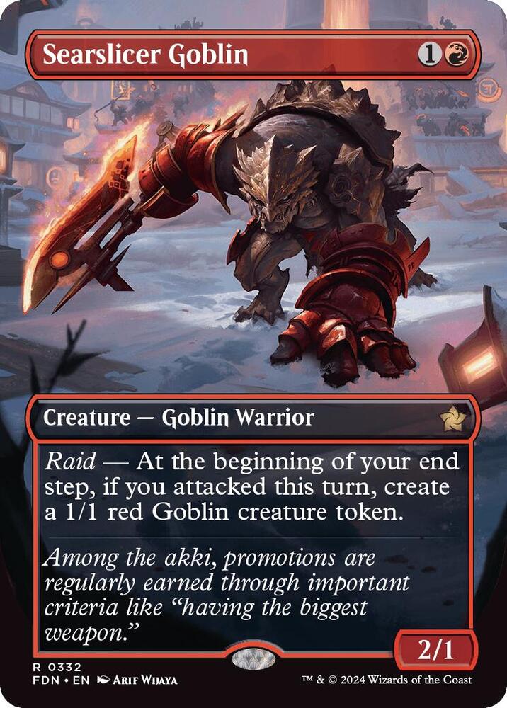 Searslicer Goblin (Borderless) 332 card from Foundations