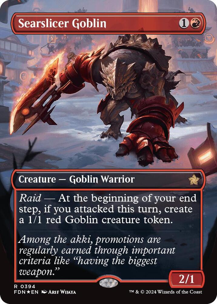 Searslicer Goblin (Borderless) (Mana Foil) 394 card from Foundations