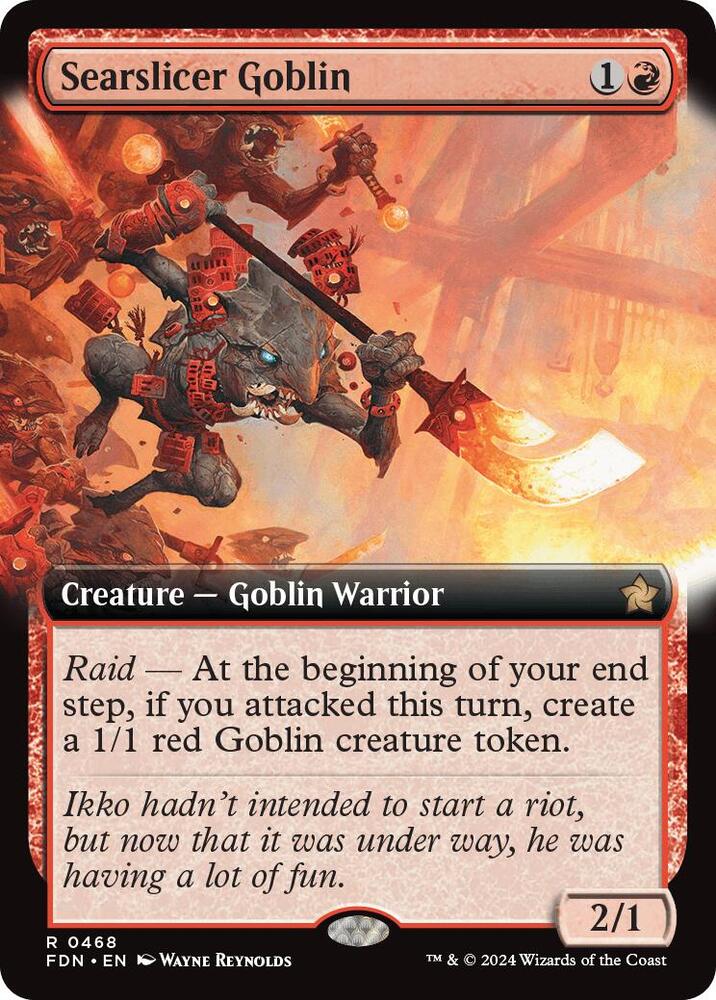 Searslicer Goblin (Extended Art) 468 card from Foundations