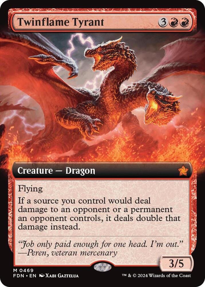 Twinflame Tyrant (Extended Art) 469 card from Foundations