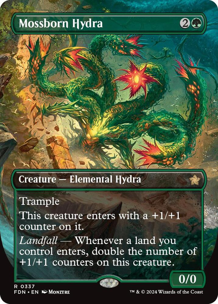 Mossborn Hydra (Borderless) 337 card from Foundations