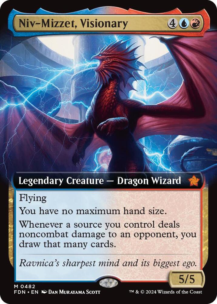 Niv-Mizzet, Visionary (Extended Art) 482 card from Foundations