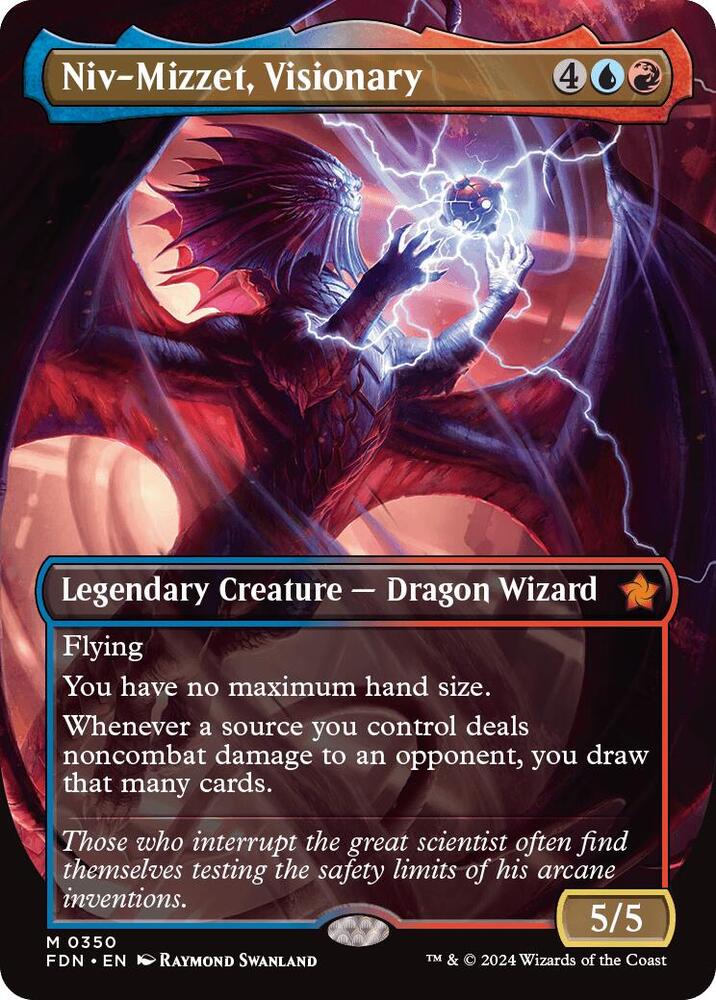 Niv-Mizzet, Visionary (Borderless) 350 card from Foundations