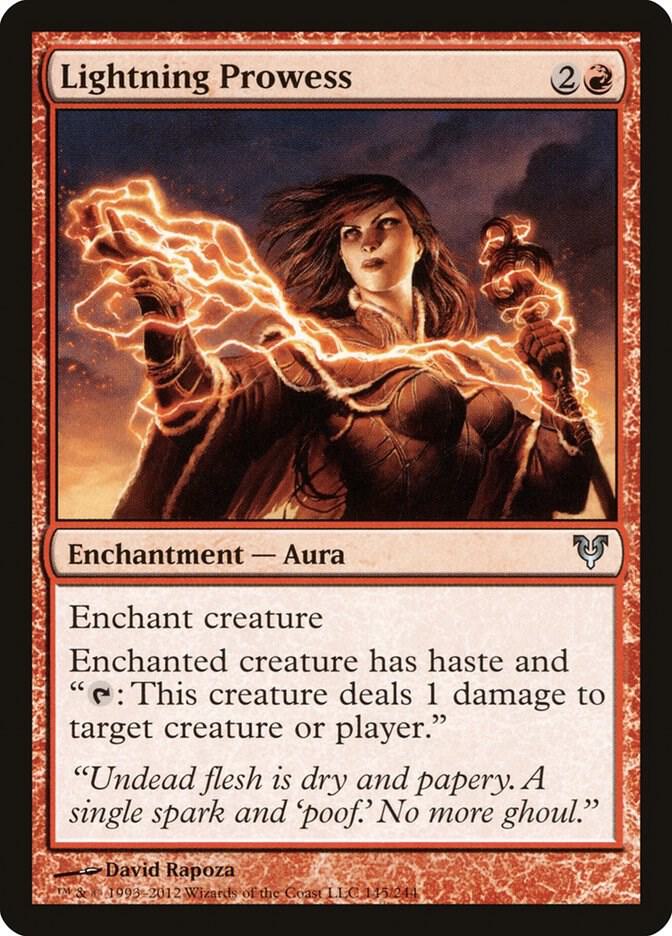 Lightning Prowess 145 card from Avacyn Restored