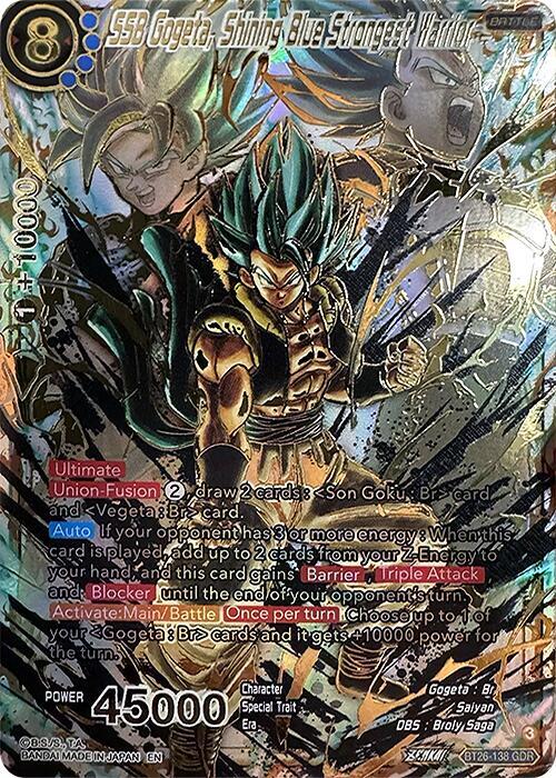 SSB Gogeta, Shining Blue Strongest Warrior (GDR) BT26-138 card from Ultimate Advent