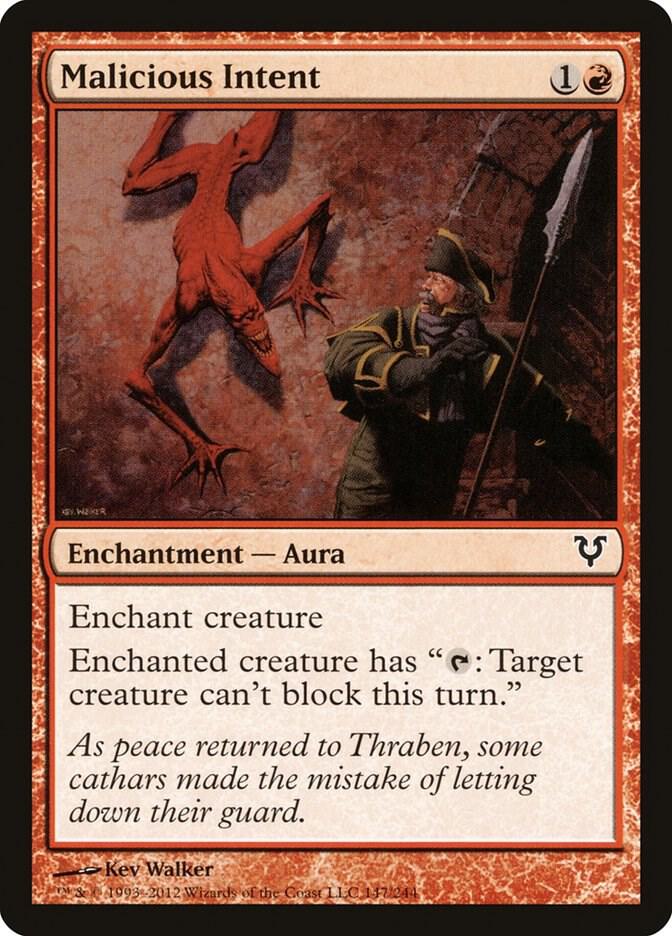 Malicious Intent 147 card from Avacyn Restored