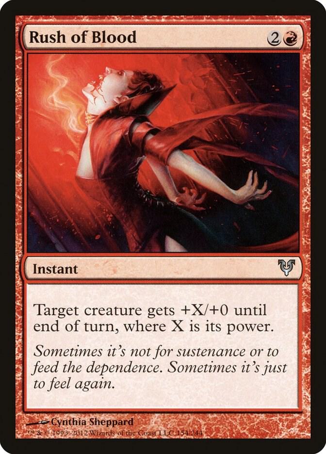 Rush of Blood 154 card from Avacyn Restored