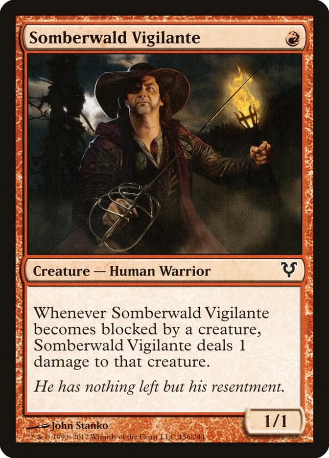 Somberwald Vigilante 156 card from Avacyn Restored