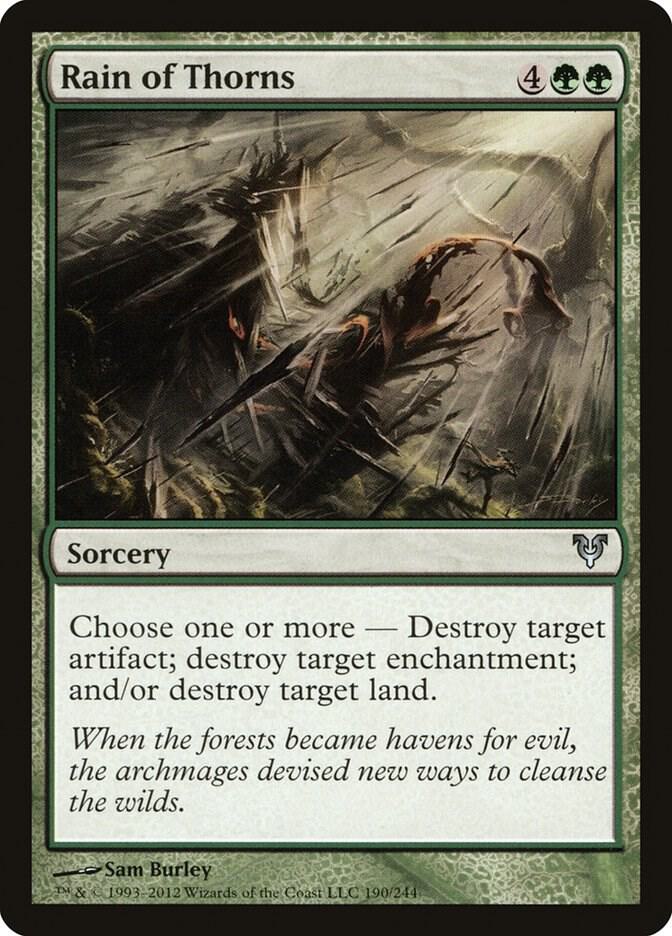 Rain of Thorns 190 card from Avacyn Restored