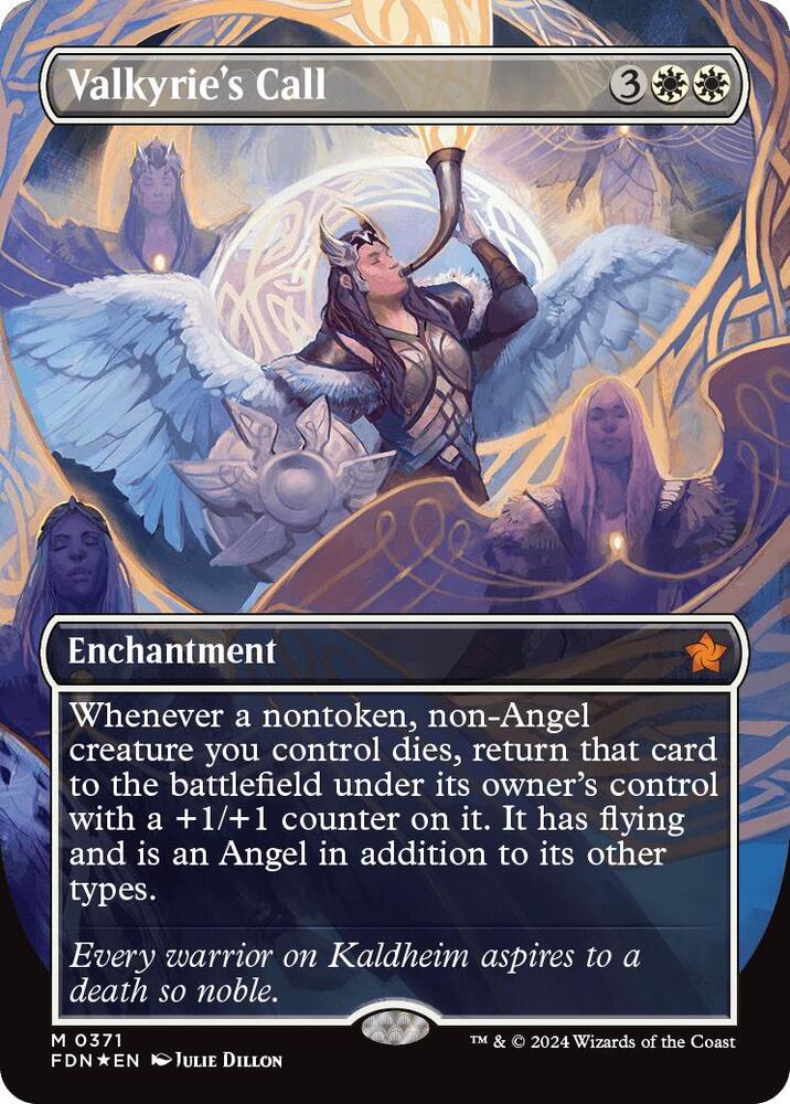 Valkyrie's Call (Borderless) (Mana Foil) 371 card from Foundations