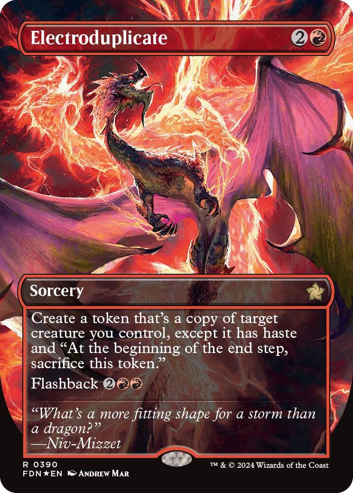 Electroduplicate (Borderless) (Mana Foil) 390 card from Foundations