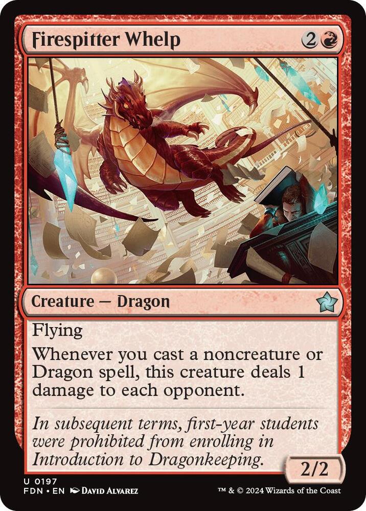 Firespitter Whelp 197 card from Foundations