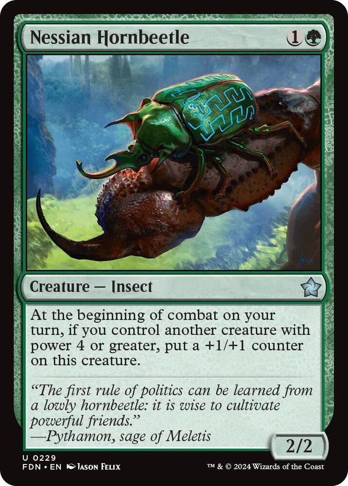 Nessian Hornbeetle 229 card from Foundations