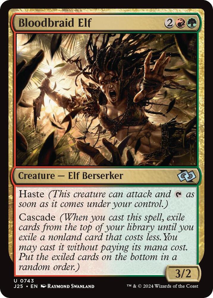 Bloodbraid Elf 743 card from Foundations Jumpstart