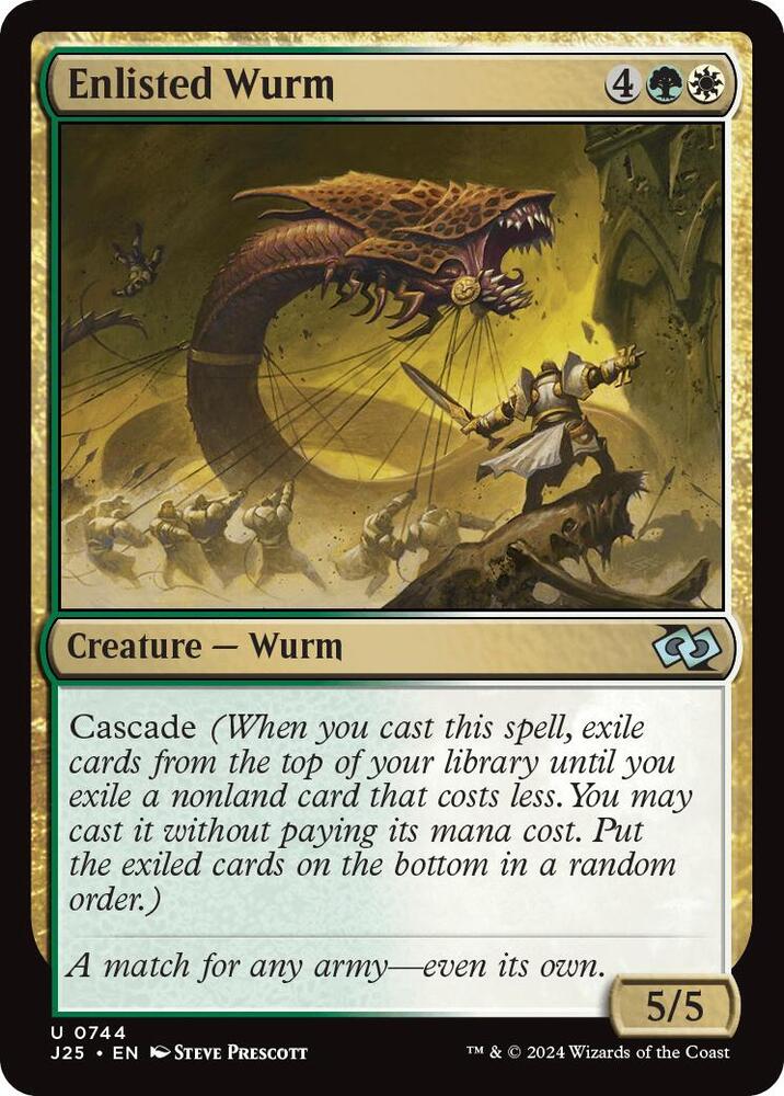 Enlisted Wurm 744 card from Foundations Jumpstart