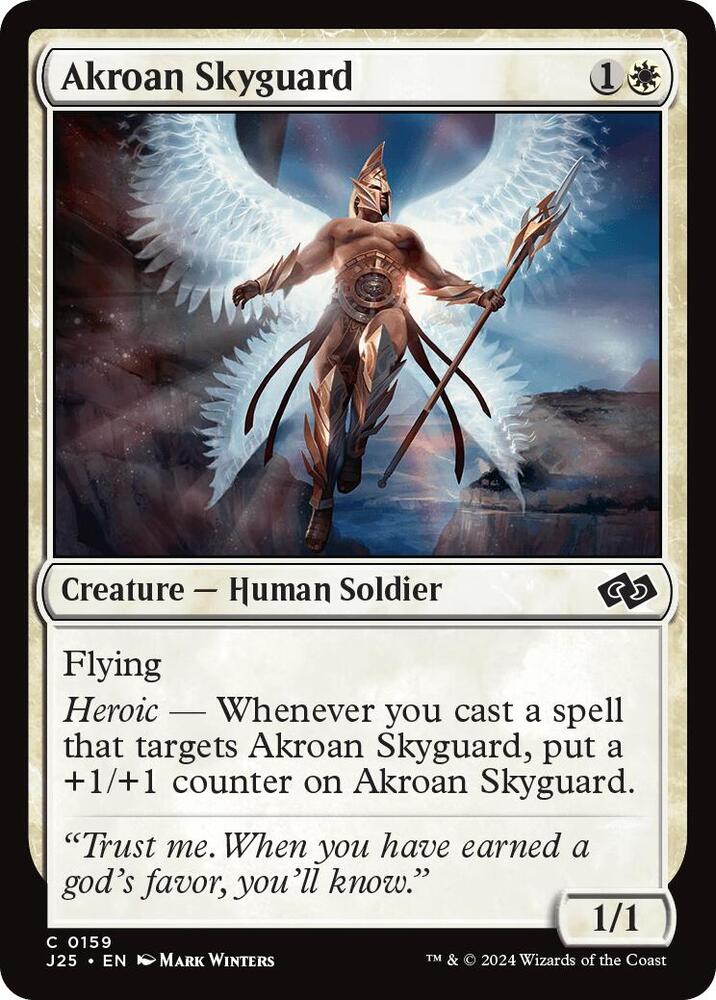 Akroan Skyguard 159 card from Foundations Jumpstart