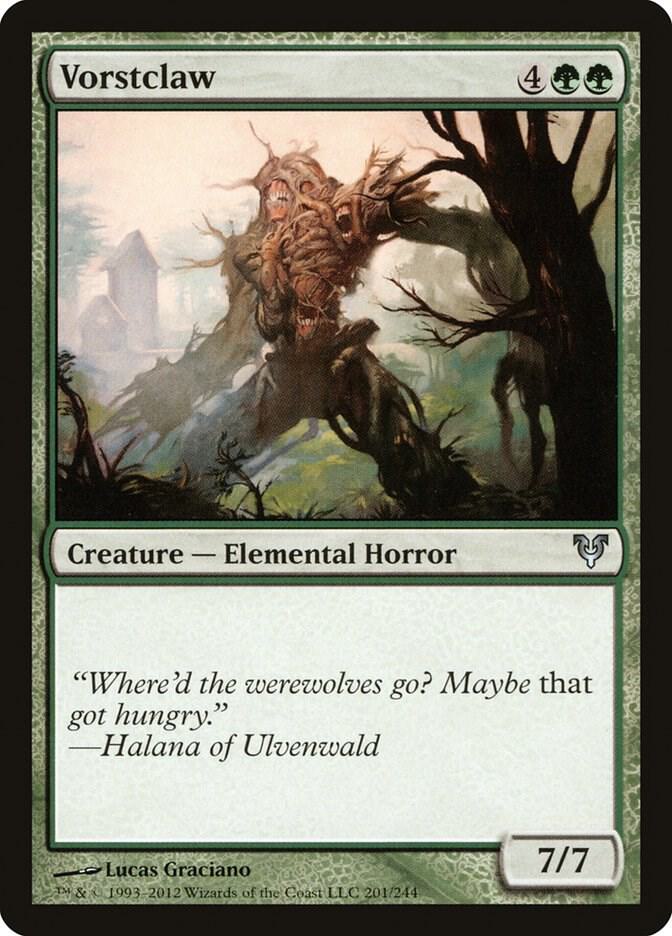 Vorstclaw 201 card from Avacyn Restored