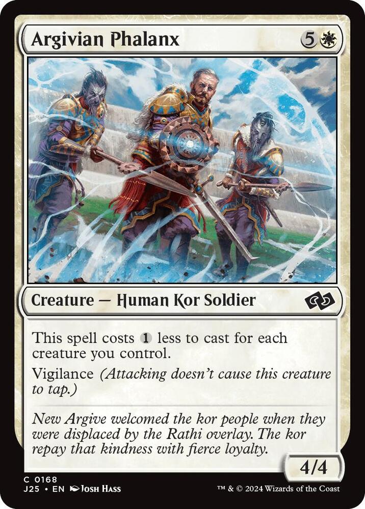 Argivian Phalanx 168 card from Foundations Jumpstart