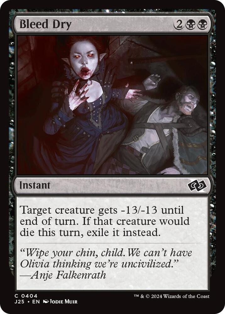 Bleed Dry 404 card from Foundations Jumpstart