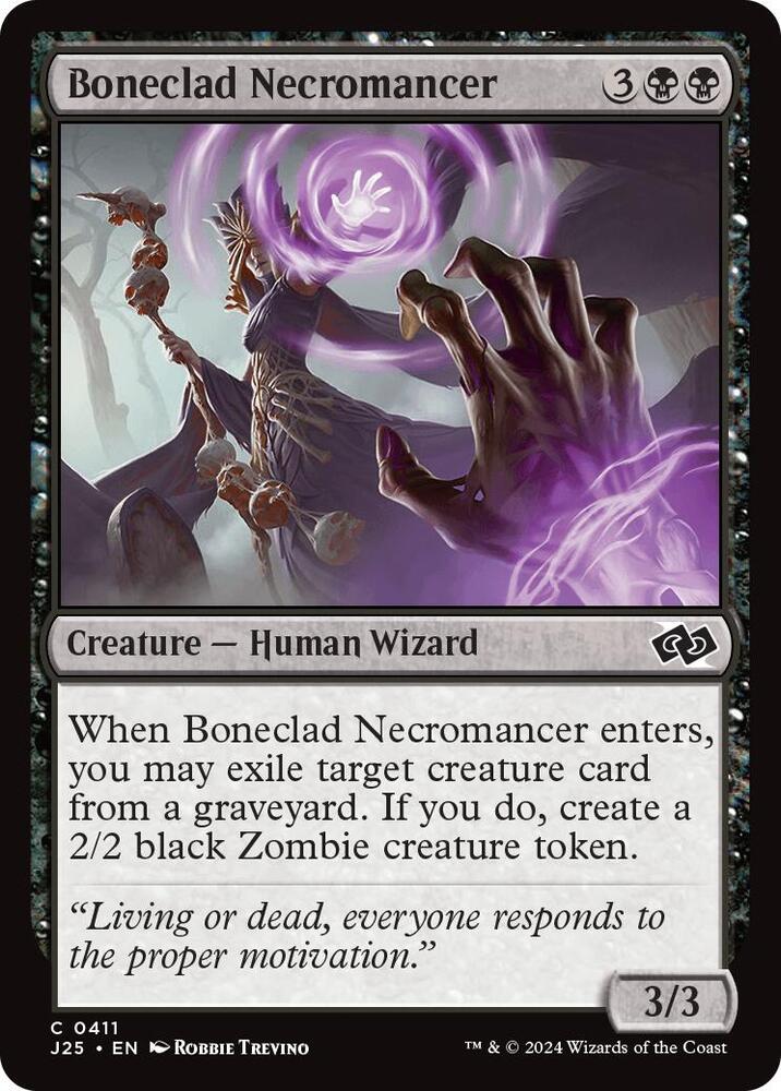 Boneclad Necromancer 411 card from Foundations Jumpstart