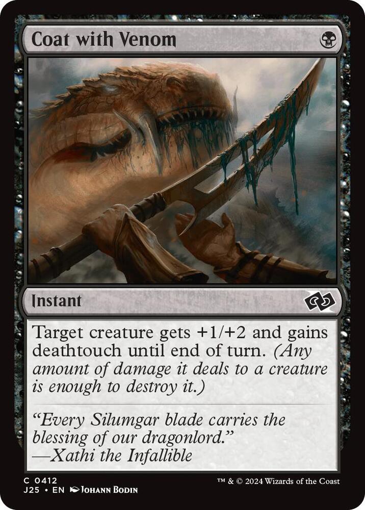 Coat with Venom 412 card from Foundations Jumpstart