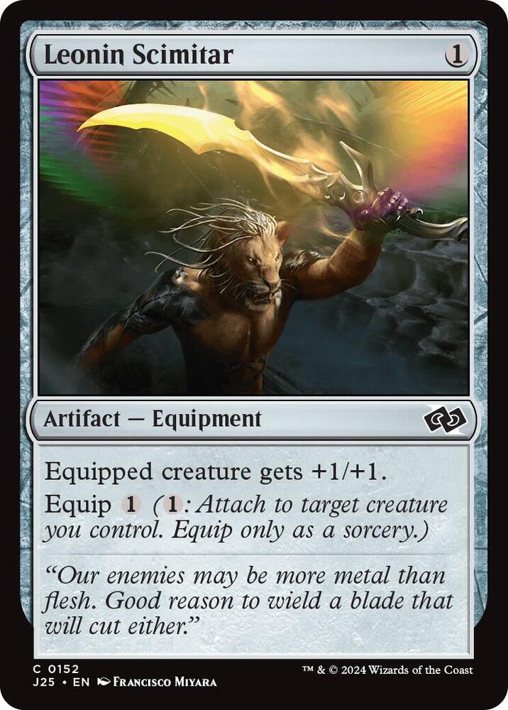 Leonin Scimitar 152 card from Foundations Jumpstart