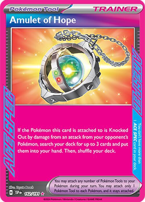 Amulet of Hope 162/191 card from SV08: Surging Sparks