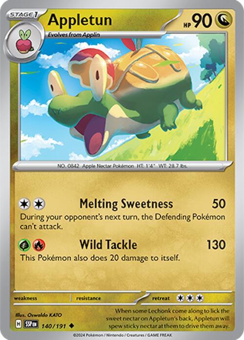 Appletun 140/191 card from SV08: Surging Sparks