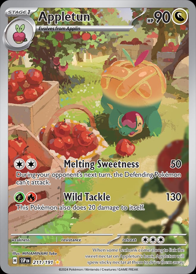 Appletun 211/191 card from SV08: Surging Sparks