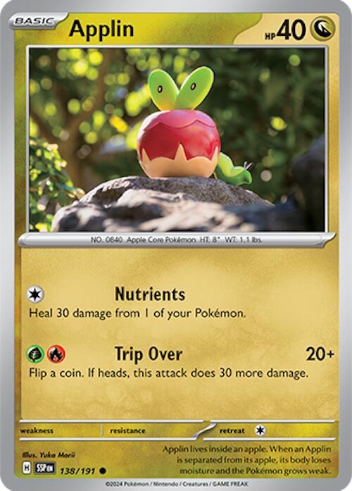 Applin 138/191 card from SV08: Surging Sparks