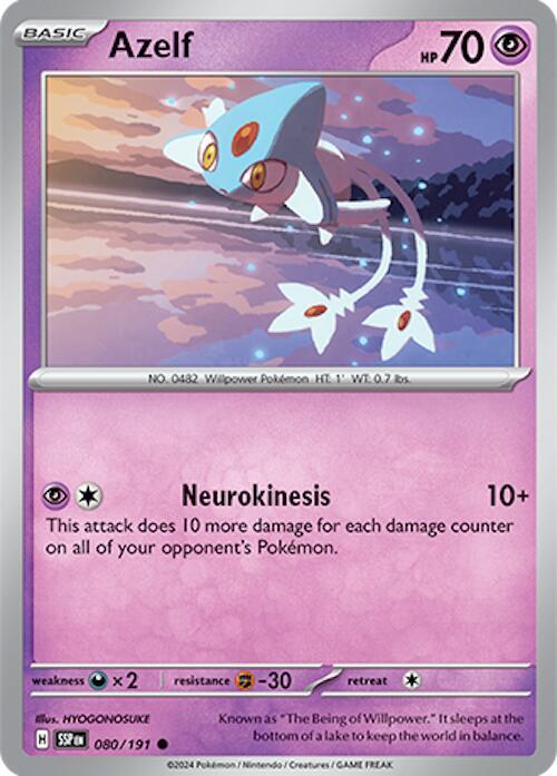 Azelf 080/191 card from SV08: Surging Sparks