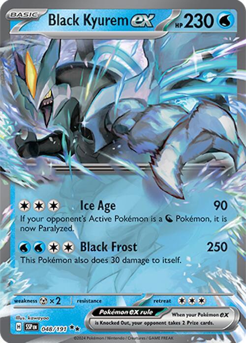 Black Kyurem ex 048/191 card from SV08: Surging Sparks