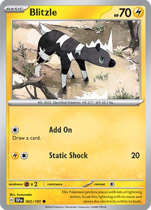 Blitzle 062/191 card from SV08: Surging Sparks