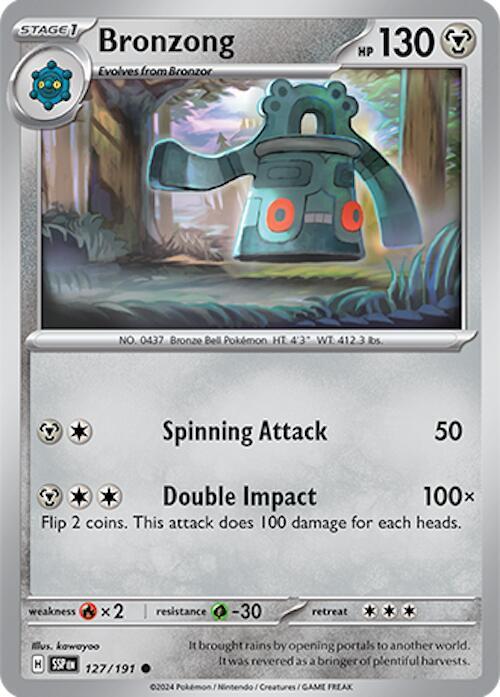 Bronzong 127/191 card from SV08: Surging Sparks
