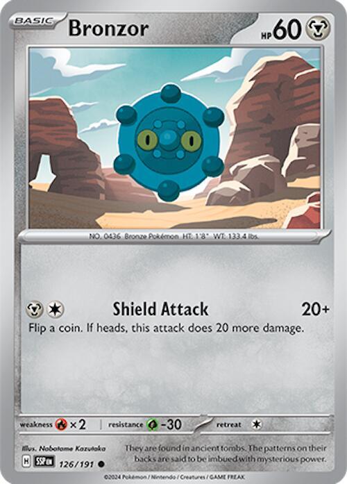 Bronzor 126/191 card from SV08: Surging Sparks