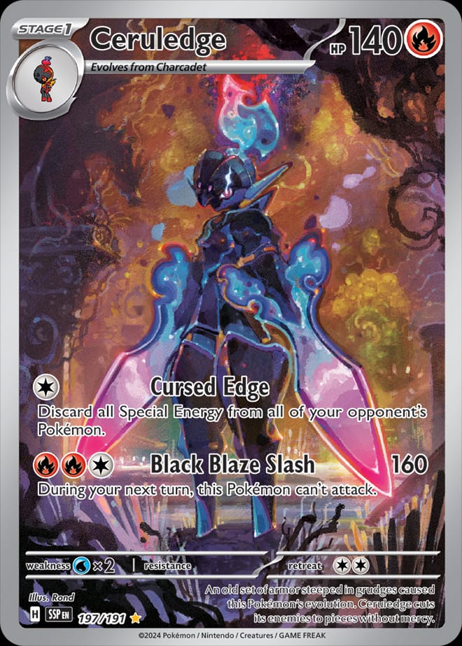 Ceruledge 197/191 card from SV08: Surging Sparks