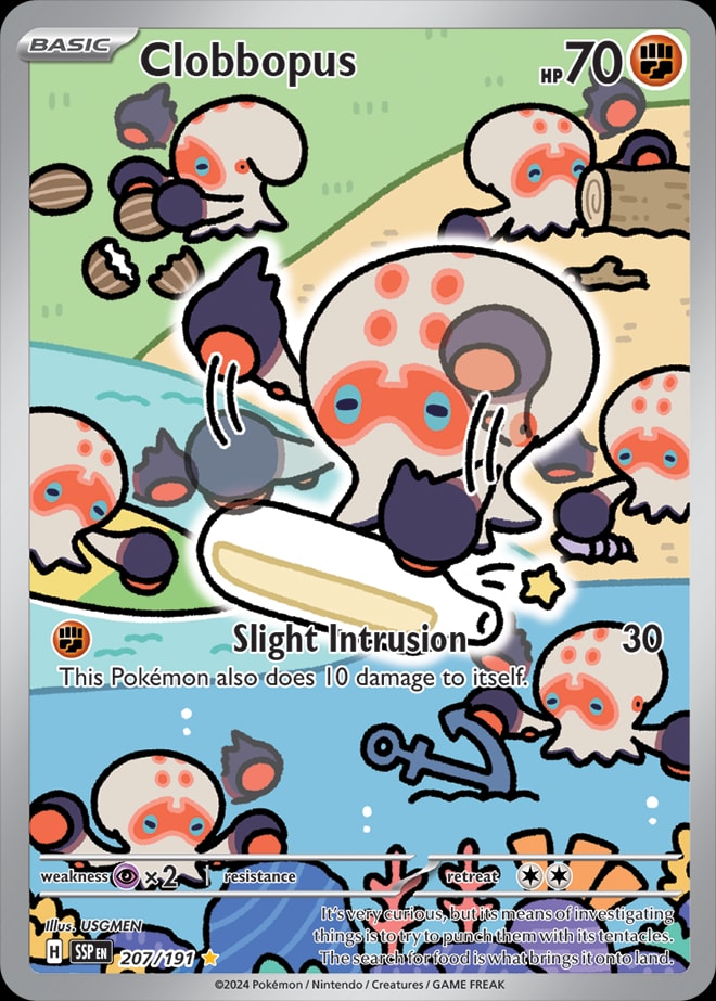Clobbopus 207/191 card from SV08: Surging Sparks