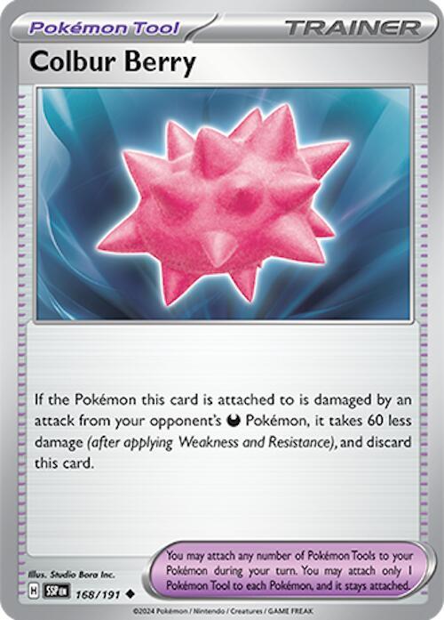 Colbur Berry 168/191 card from SV08: Surging Sparks