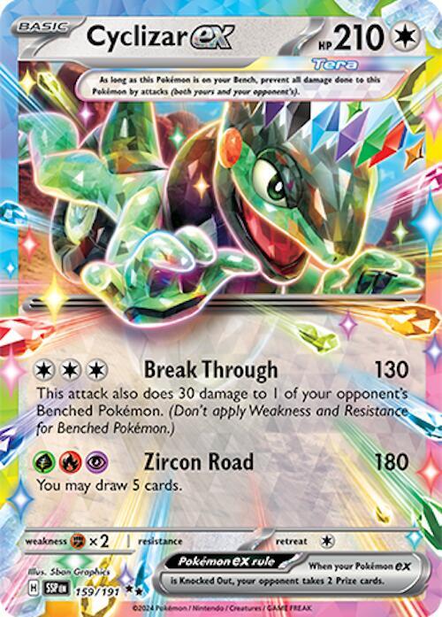 Cyclizar ex 159/191 card from SV08: Surging Sparks