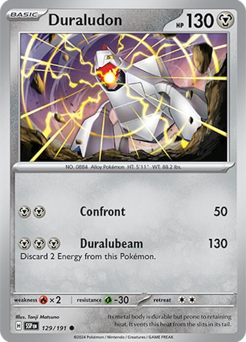 Duraludon 129/191 card from SV08: Surging Sparks