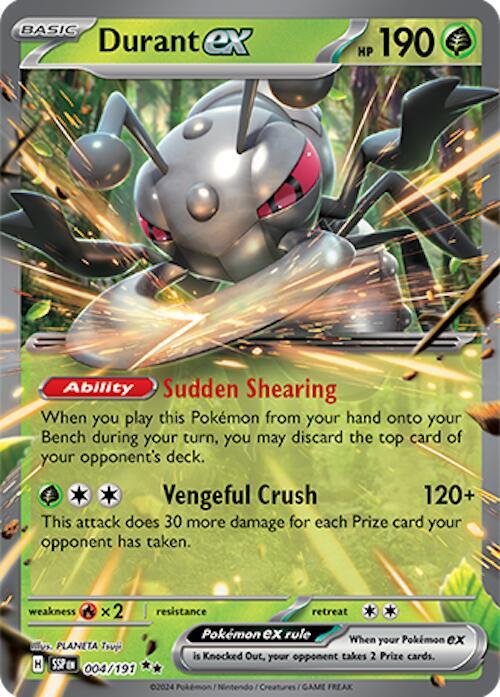 Durant ex 004/191 card from SV08: Surging Sparks