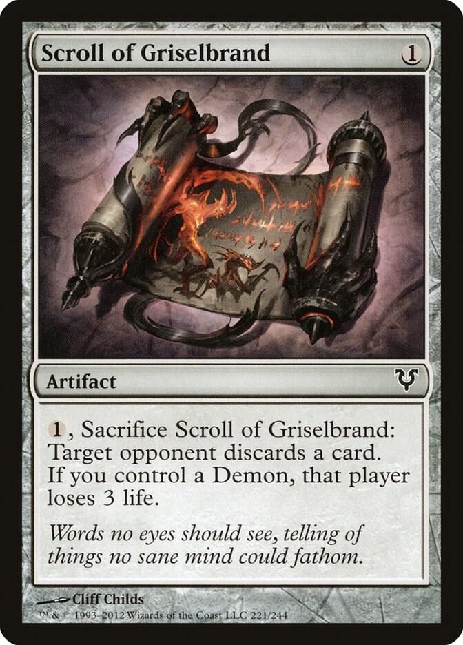 Scroll of Griselbrand 221 card from Avacyn Restored