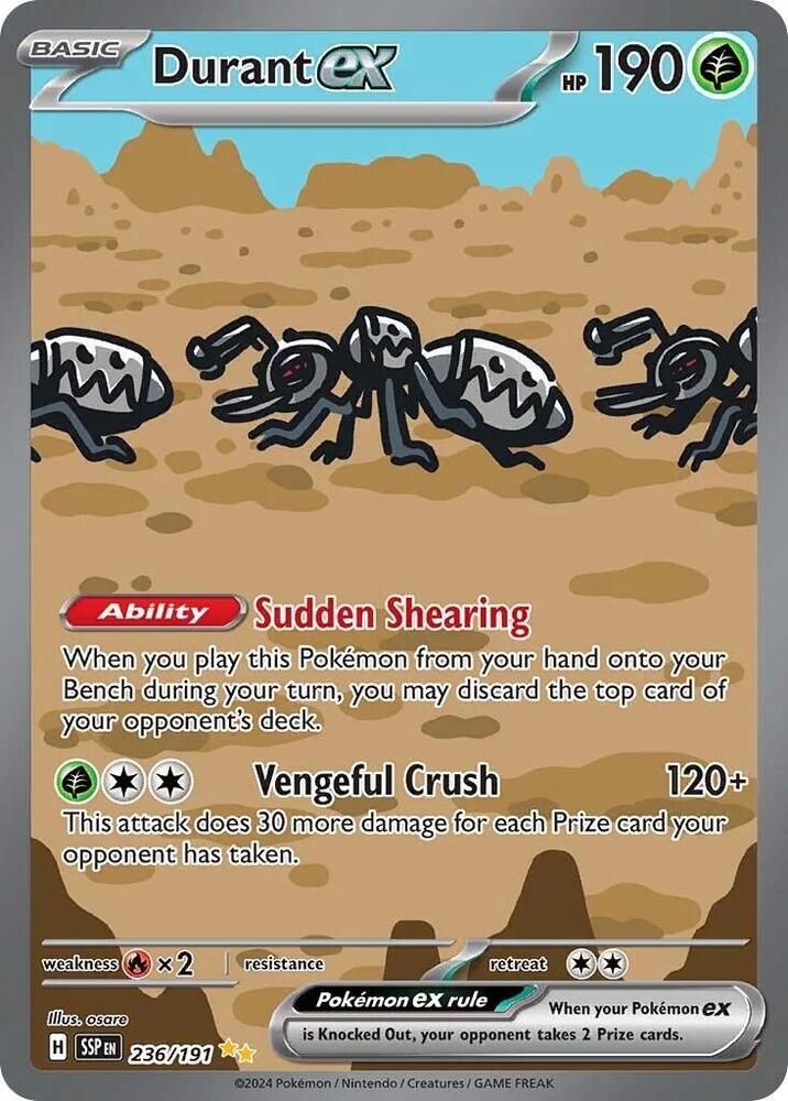 Durant ex 236/191 card from SV08: Surging Sparks