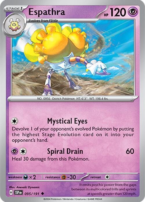 Espathra 095/191 card from SV08: Surging Sparks