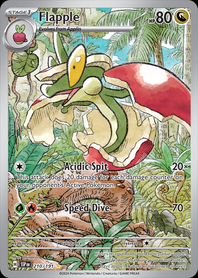 Flapple 210/191 card from SV08: Surging Sparks