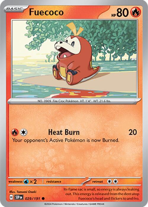 Fuecoco 029/191 card from SV08: Surging Sparks